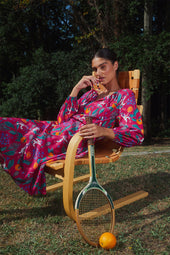 Robe Radieuse en soie Astro Tennis