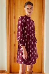 Robe Victoire silk Ballet de Tulipes Bordeaux