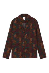 Blouse col pyjama en soie Hiver à la Plage