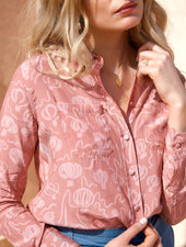 Chemisier imprimé Cappadoce Rose