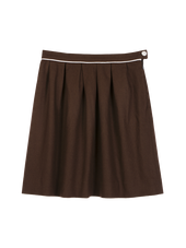 Jupe en Laine Marron Chocolat