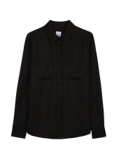 Chemisier en Soie Noir Couture
