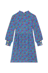Robe Victoire Fraises Volantes Bleu