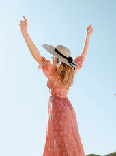 Robe Bohème imprimé Cappadoce Rose