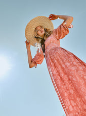 Robe Bohème imprimé Cappadoce Rose