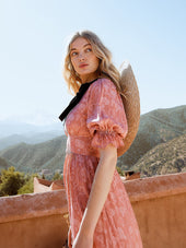 Robe Bohème imprimé Cappadoce Rose