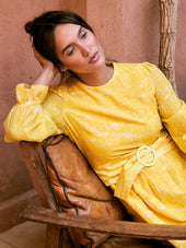 Robe Insolente imprimé Louxor Jaune