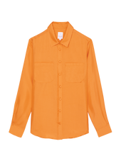 Chemisier en Soie Orange Sanguine