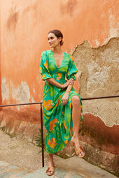 Robe Bohème imprimé Carnaval de Rio