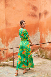 Robe Bohème imprimé Carnaval de Rio