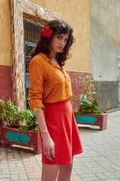 Mini Skirt Brick in Lyocell