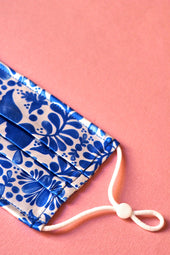 Masque en soie Oiseau de Nuit Bleu
