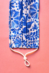 Masque en soie Oiseau de Nuit Bleu