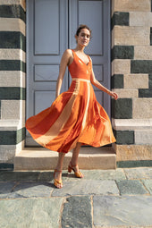 Vestido de seda Hibiscus