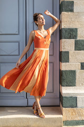 Vestido de seda Hibiscus