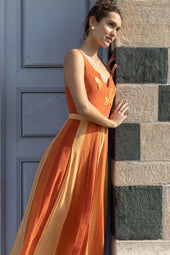 Vestido de seda Hibiscus