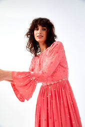 Robe en soie Hortensia