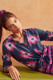 Sicuani Navy blouse