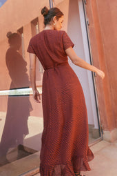 Robe Volage en soie Terre Cuite