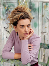 Pull en Coton Côtelé Lilas