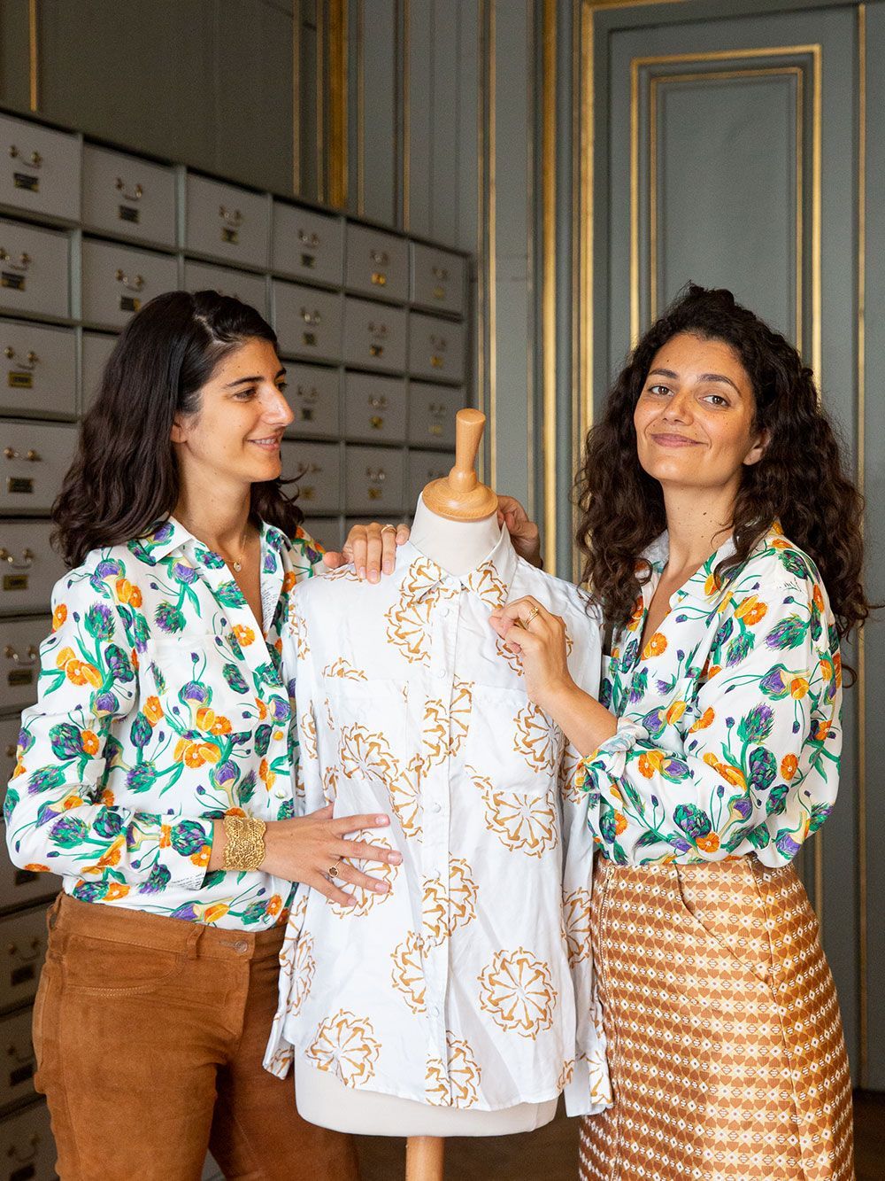 Mamie Odette printed silk blouse Woman SOI PARIS