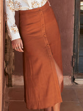 Jupe boutonnée Cannelle
