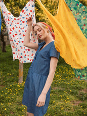 Robe Frivole en lyocell Bleu Denim