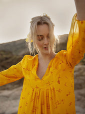 Robe tunique en soie Allumer le Feu